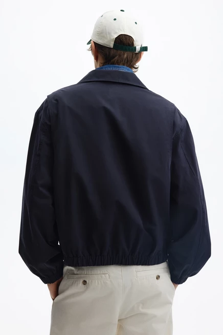 Хлопчатобумажная куртка с воротником-стойкой navy blue