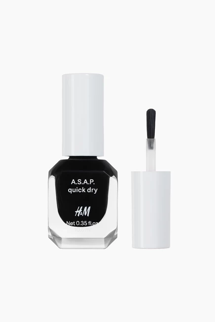 Лак для ногтей H&M A.S.A.P. быстросохнущий, черный