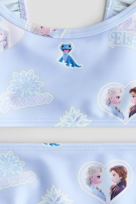 Детский раздельный купальник H&M с принтом Frozen, голубой