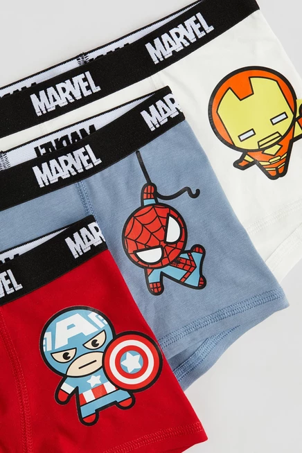 light gray melange/red/marvel