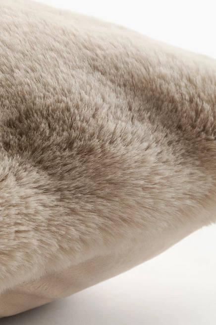 Fluffy Cushion Cover light beige