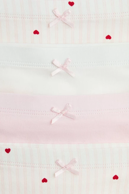 Боксерские трусы в упаковке из 5 штук light pink/hearts