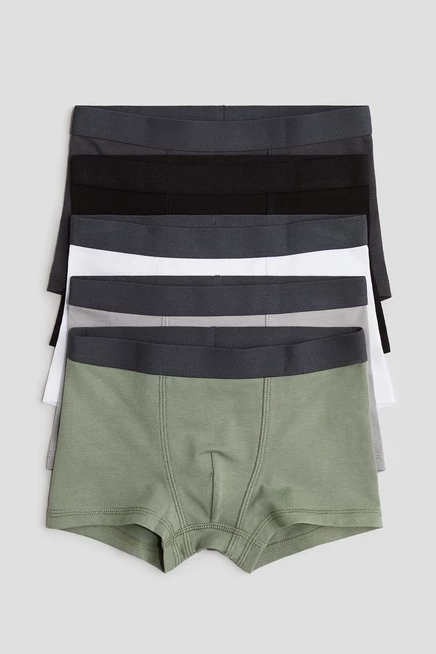Боксерские трусы в упаковке из 5 штук black/khaki green/white