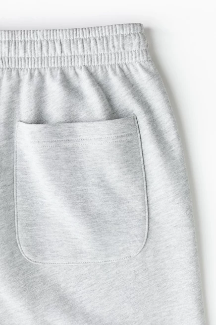 Мужские спортивные шорты H&M прямого кроя, светло-серые меланж