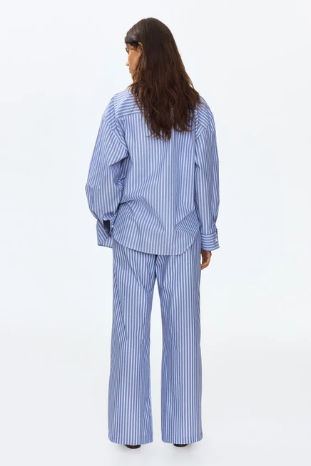 Женские брюки H&M MAMA на завязках, голубые в полоску