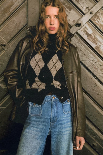 Женские джинсы H&M Wide High, джинсово-синие
