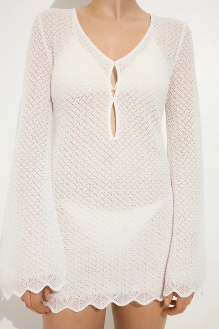 Женское пляжное платье H&M мини, белое