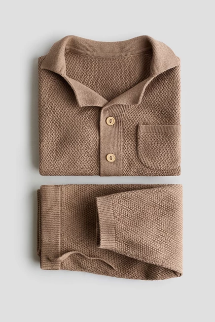 Комплект для младенцев H&M из хлопка, светло-коричневый