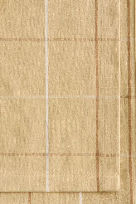 dusty yellow/checked
