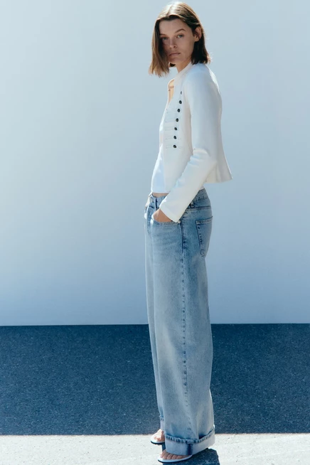 Женские джинсы H&M Baggy, светло-голубые