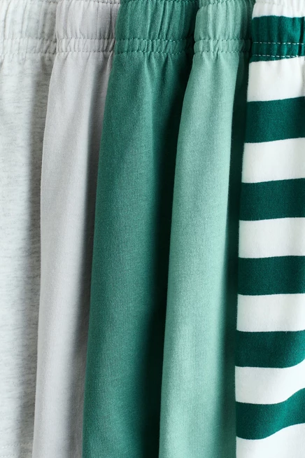 Детские шорты H&M, 5 шт., зеленые в белую полоску