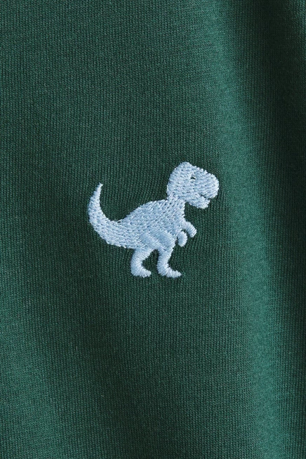 Printed Long-Sleeved T-Shirt dark green/t. rex