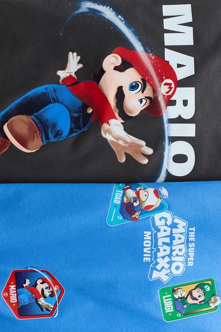 Детские футболки H&M, 2 шт., Super Mario, синие