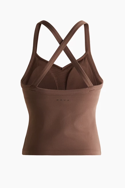 Женский спортивный топ H&M SoftMove, мокко
