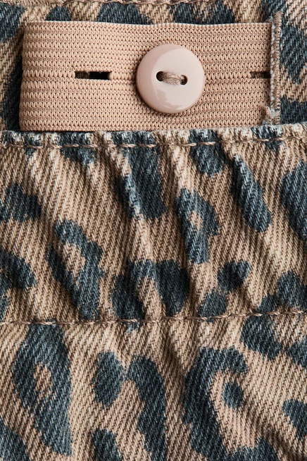 Детские брюки H&M с леопардовым принтом, бежевые