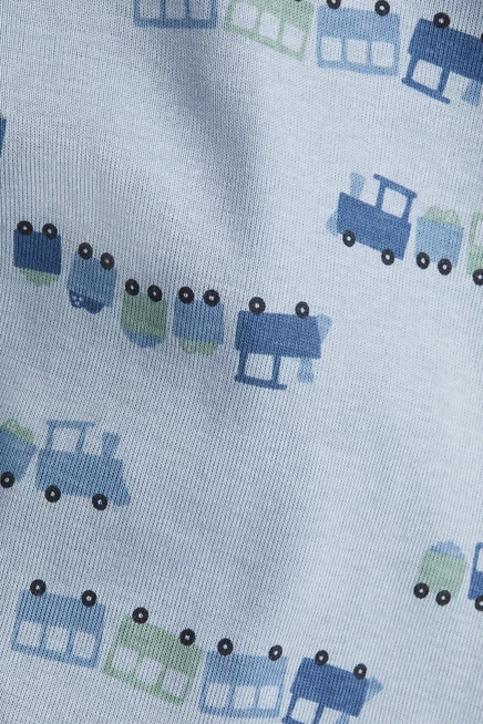 light dusty blue/trains