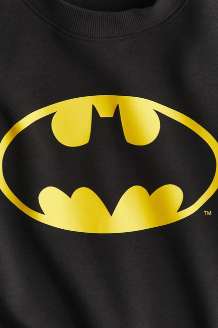 Детская толстовка H&M с принтом Batman, черная