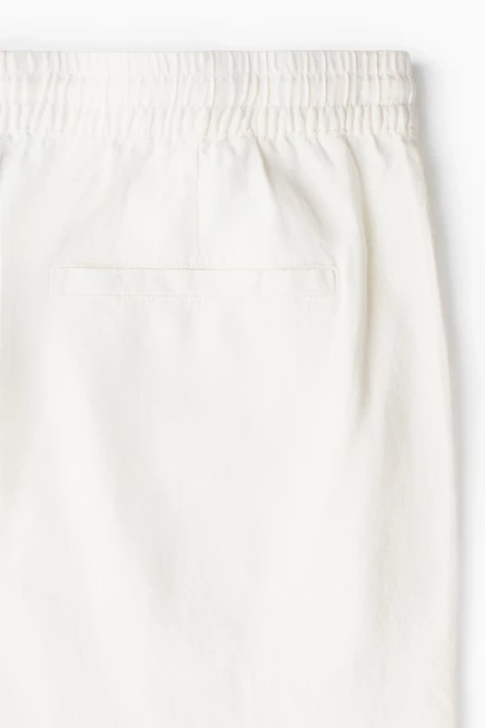 Мужские брюки H&M из льна и вискозы, белые
