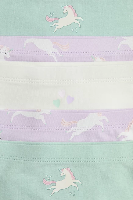 Боксерские трусы в упаковке из 5 штук light turquoise/unicorns