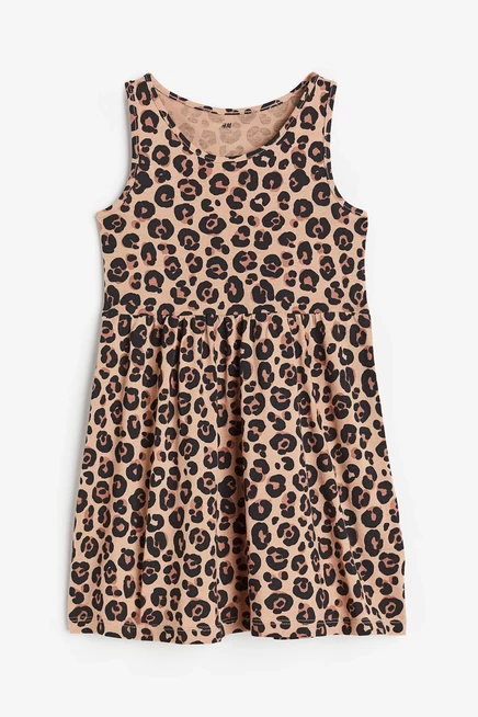 light beige/leopard print