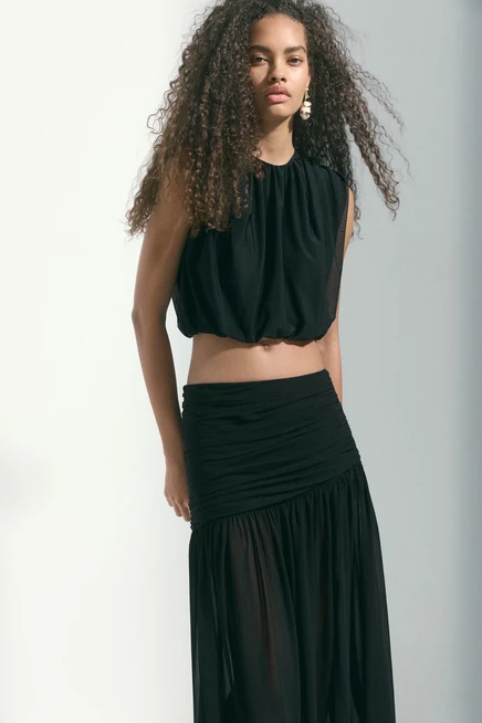 Sheer Maxi Skirt black