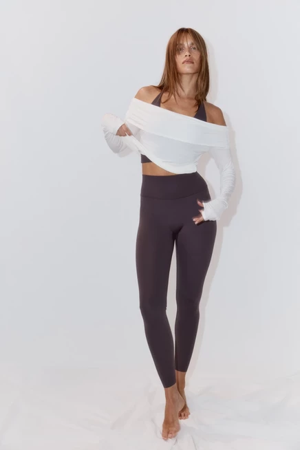 Женские леггинсы H&M SoftMove, трюфельно-серые