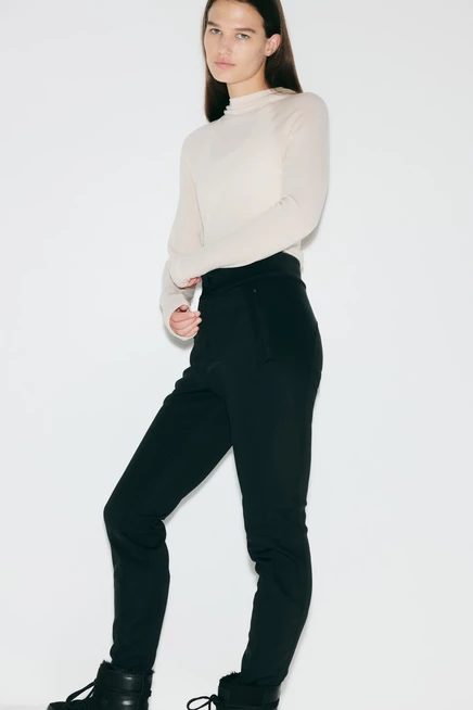 Женские лыжные брюки H&M с мягкой подкладкой, черные