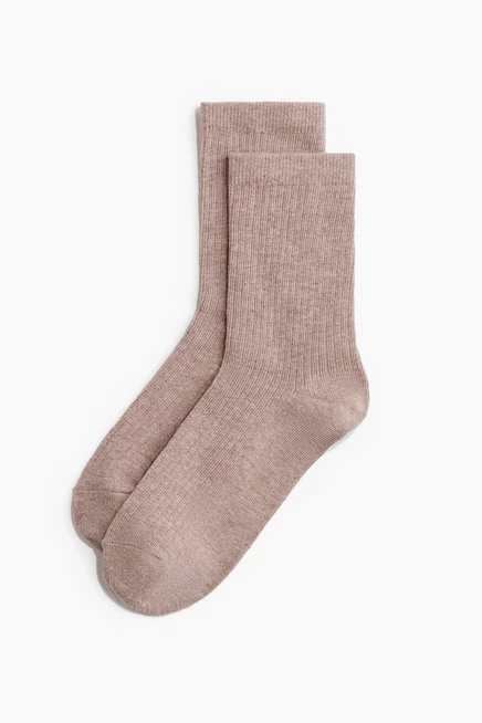 7-Pack Socks dark brown/dusty pink