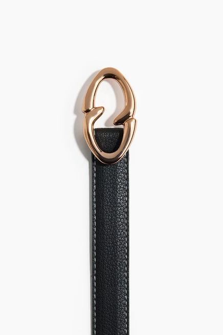 Женский ремень H&M с металлической пряжкой, черный