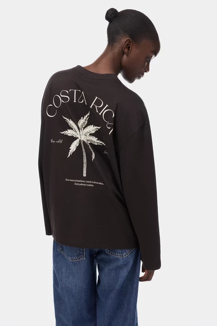 Женский топ H&M оверсайз, темно-коричневый costa rica