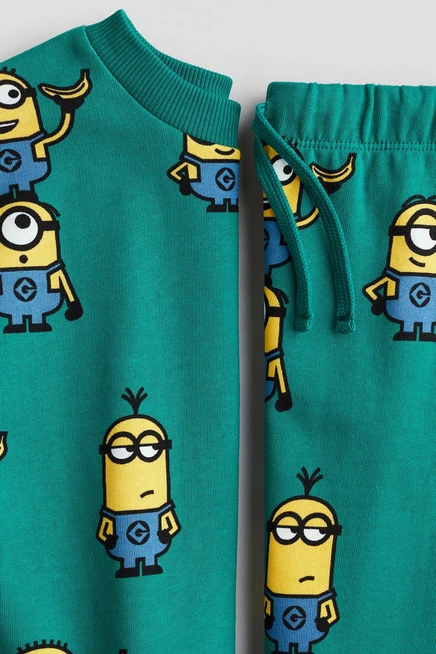 Спортивный костюм с принтом из 2 частей turquoise/minions