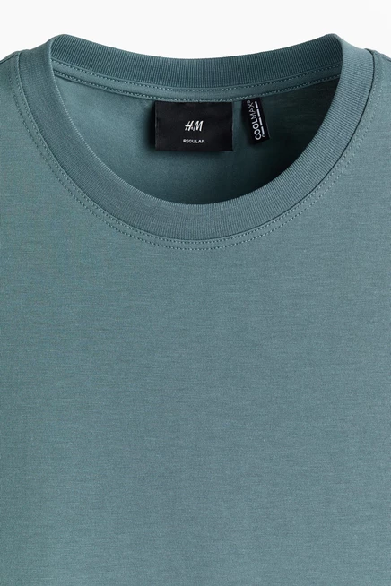 Мужская майка H&M Regular Fit COOLMAX, пыльно-бирюзовая