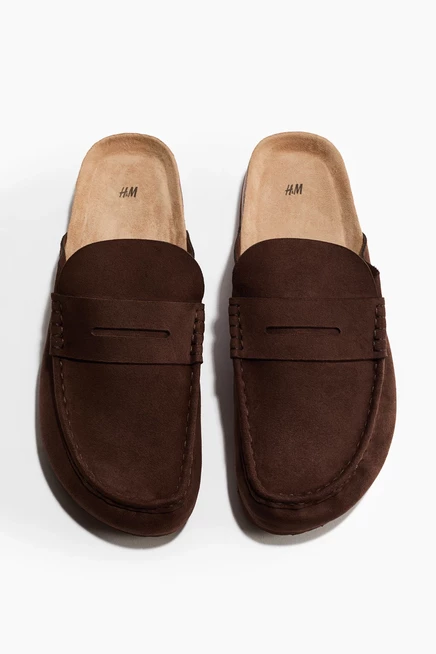 Мужские лоферы-мюли H&M, темно-коричневые