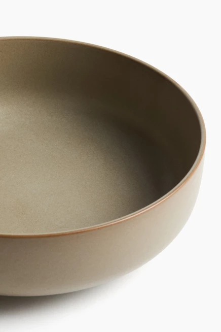Сервировочная миска из керамогранита с реактивной глазурью beige