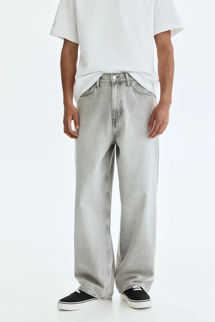 Мужские джинсы H&M Fairfax Baggy, светло-серые