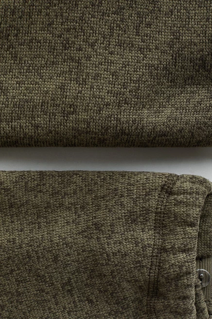 2-Piece Knit Fleece Set khaki green