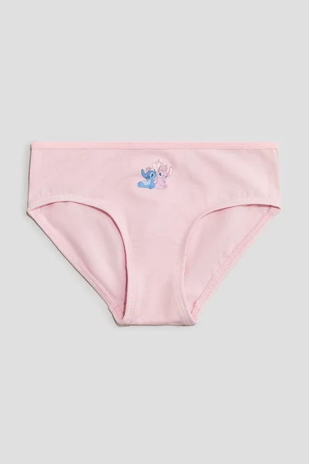 Хлопчатобумажные трусы в упаковке из 7 штук light pink/lilo & stitch