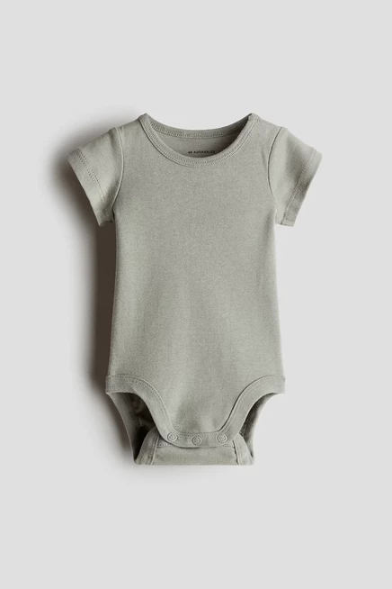 Детский комплект H&M, лён и хлопок, бежево-зелёный