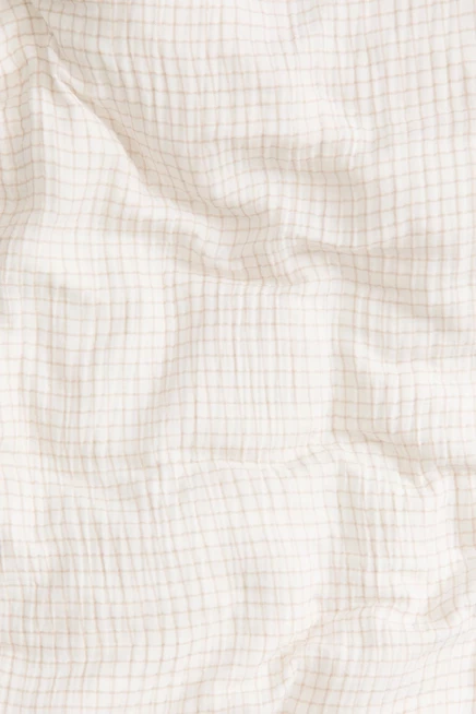 Комплект пододеяльника H&M Muslin, бело-бежевый