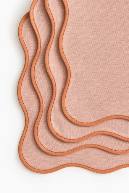 4 упаковки водоотталкивающих салфеток light pink/terracotta