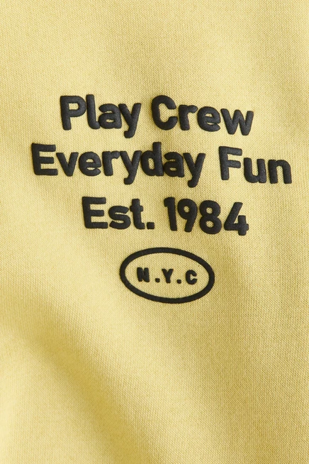 Printed Brushed-Inside Sweatshirt light dusty yellow/play crew