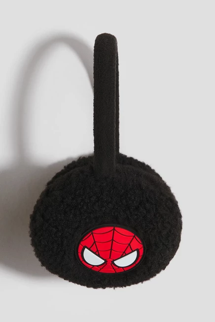Детские меховые наушники H&M с принтом Spider-Man, черные
