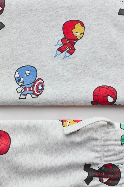 Детский комплект H&M Marvel Comics, серый меланж