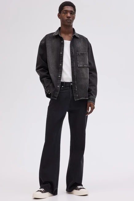 Мужские джинсы H&M Bootcut Regular High, черные