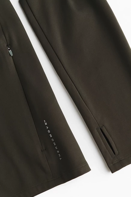 Мужская спортивная куртка H&M с капюшоном, темно-оливковая