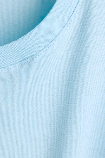 5-pack T-shirts white/turquoise/dark blue