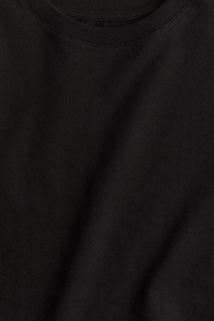 Детская хлопковая футболка H&M, черная