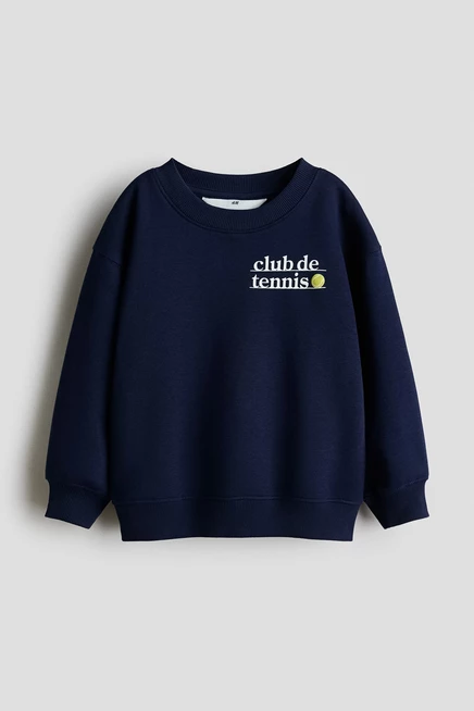Детский свитшот H&M с принтом, темно-синий