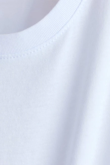 Детская хлопковая футболка H&M, белая