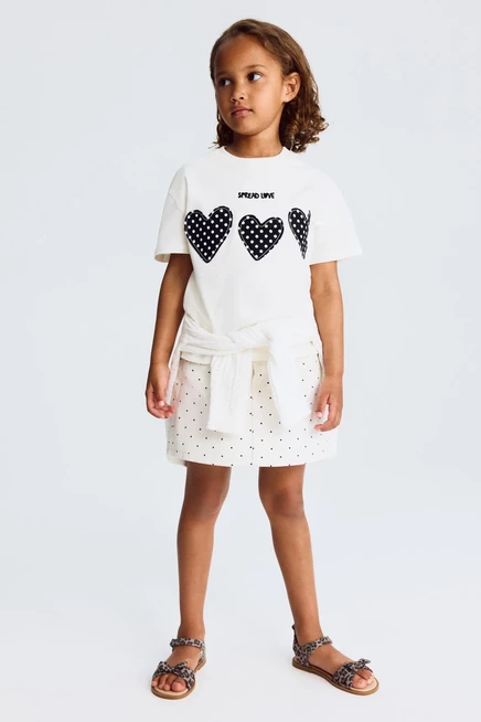 Детская футболка H&M «Spread Love», айвори